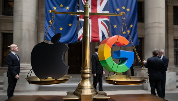 영국이 빅테크 기업에 EU와 다른 규제 방식을 적용했다. [사진: Reve AI]