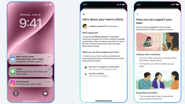 인스타그램이 청소년 정신건강 보호를 위해 부모에게 경고하는 기능을 도입했다. [사진: 메타]