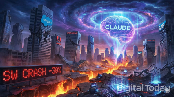 클로드발 사스포칼립스(SaaSpocalypse). [사진: 나노바나나]