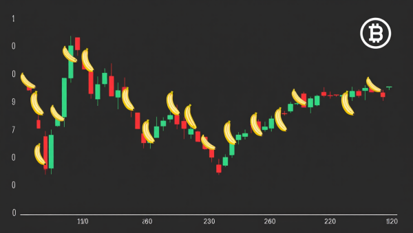 비트코인 '바나나 차트'를 두고 시장 해석이 엇갈리고 있다. [사진: Reve AI]