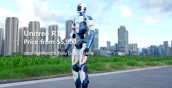유니트리가 공개한 저가형 휴머노이드 로봇 R1 [사진: 유니트리]
