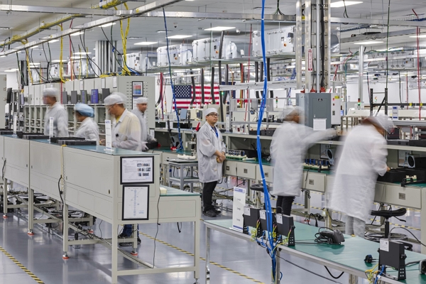 애플 반도체 생산 파트너 시설 내부 모습 [사진: 월스트리트저널]