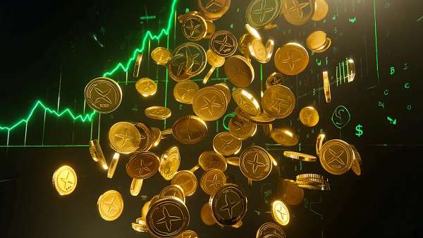 XRP가 10년 만에 5개월 연속 내리막을 이어가는 가운데, 과거 6만% 급등 사례가 다시 주목받고 있다. [사진: Reve AI]