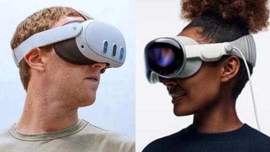 메타 퀘스트3(좌), 애플 비전 프로 [사진: 메타, 애플]