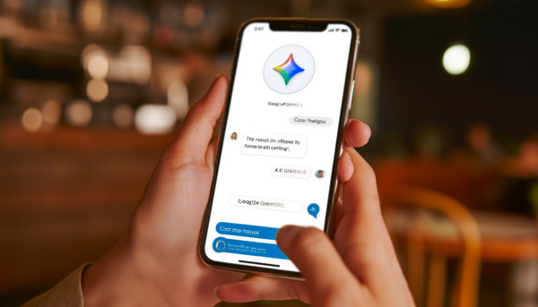구글 제미나이 모델을 탑재한 아이폰 가상 이미지 [사진: Reve AI]
