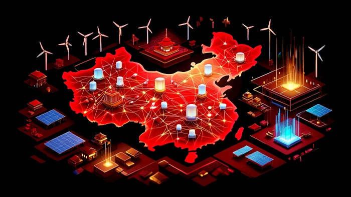 중국이 전력망 관리에 블록체인 기술을 결합하고 있다. [사진: Reve AI]