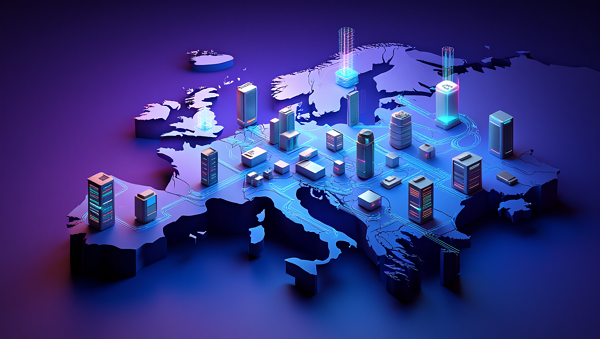 디지털 인프라 확보 전쟁에서 유럽이 크게 뒤쳐진 상태다. [사진: Reve AI]
