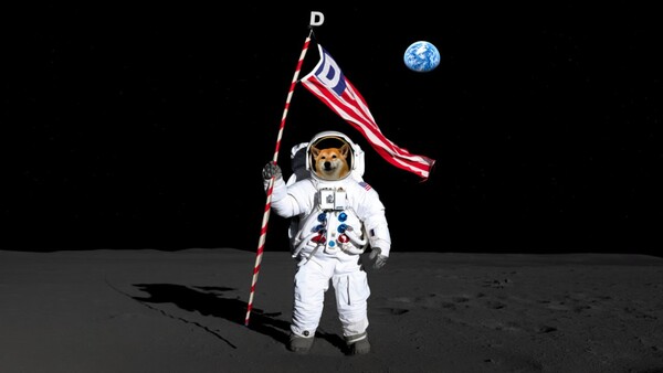 일론 머스크가 '도지코인 달 탐사' 계획을 재확인하며 2027년 실행 가능성을 언급했다. [사진: Reve AI]