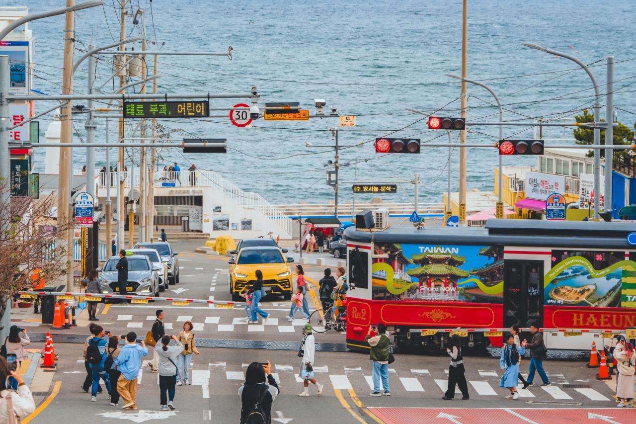 인증샷 찍기 바쁜 해운대블루라인파크