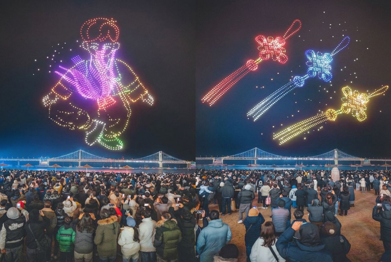 지난 광안리 M 드론라이트쇼 / 사진=부산시 수영구