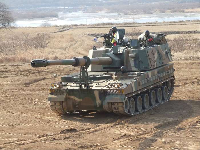 K9 155mm 자주곡사포 - 유용원의군사세계 - 전문가광장 > 무기백과