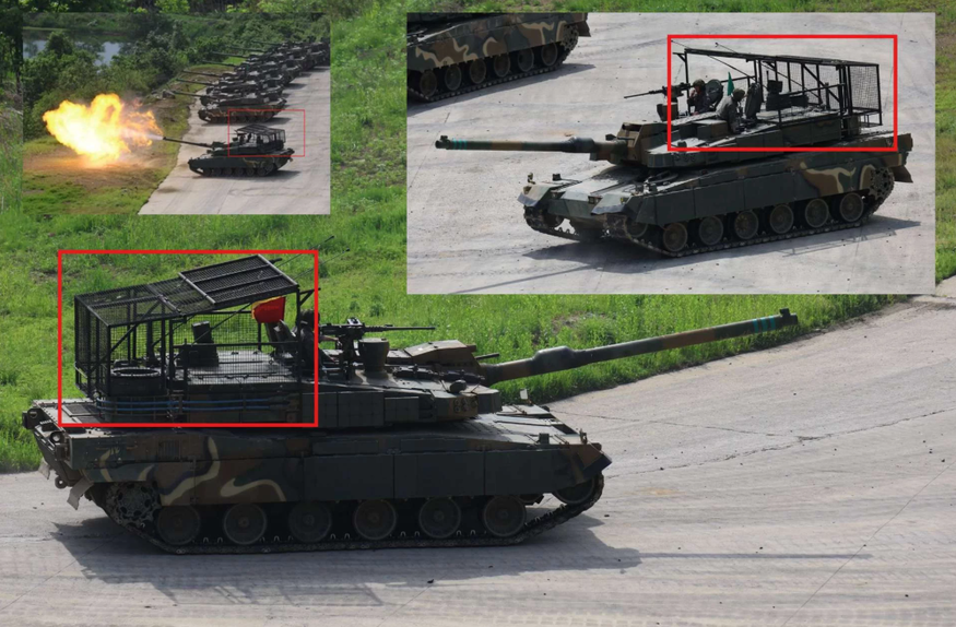 현대로템 K2 흑표, 드론방어 케이지 장착 시험…성능개선 작업 본격화