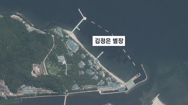 원산 김정은 별장 들여다보니…전용 호화 유람선 포착
