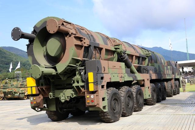South Korea's Hyunmoo-5 surface-to-surface ballistic missile, called the  