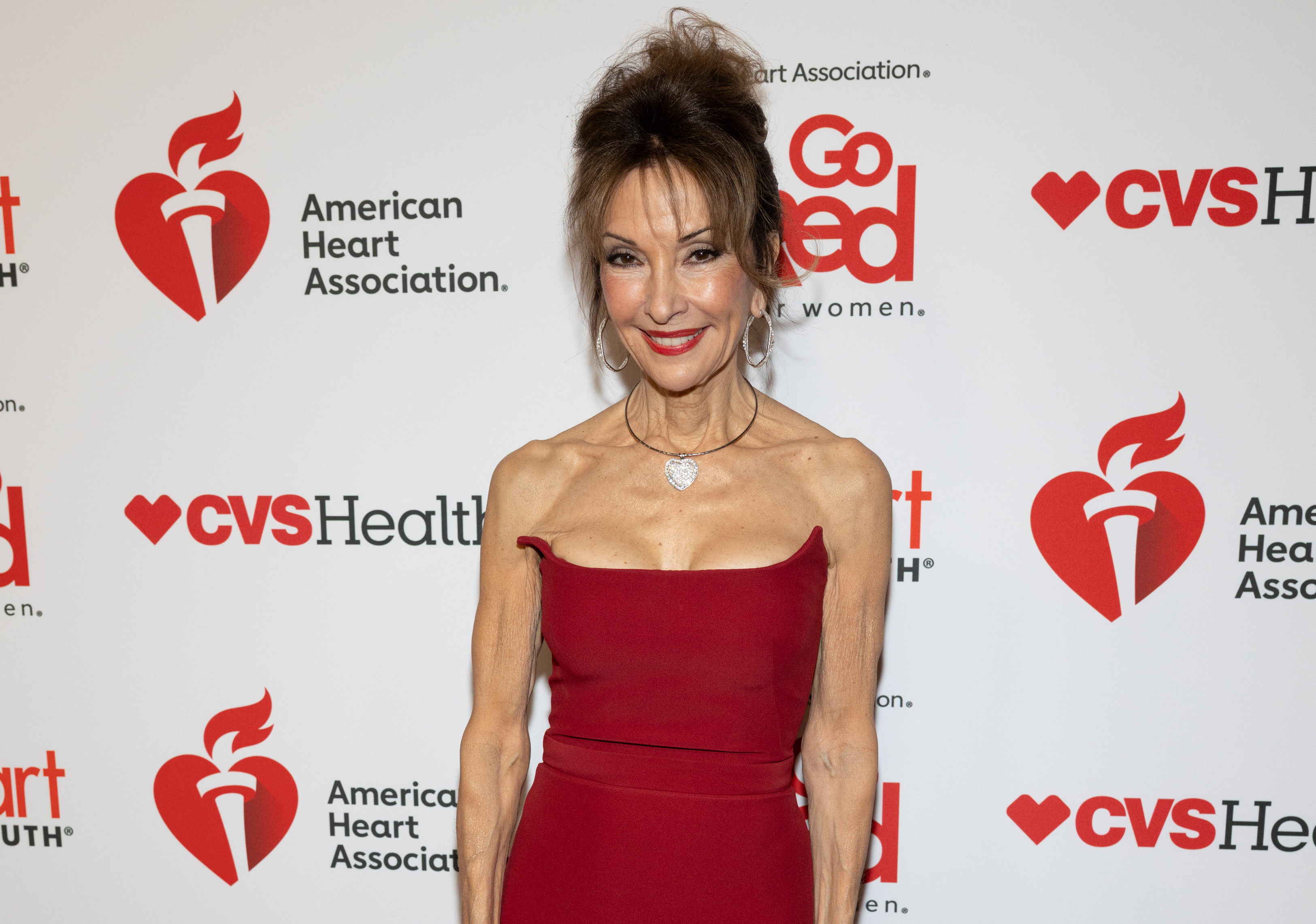 Susan Lucci attends the American Heart Association's Go Red for Women Red Dress Collection benefit concert at Jazz at Lincoln Center on Thursday, Jan. 29, 2026, in New York. (Photo by CJ Rivera/Invision/AP)