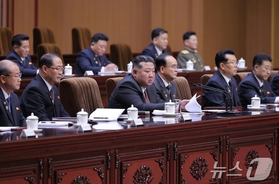 Kim Jong Un, General Secretary of the Workers\' Party of Korea, attending the First Session of the 15th Supreme People\'s Assembly held on March 22 and 23 / Rodong Sinmun