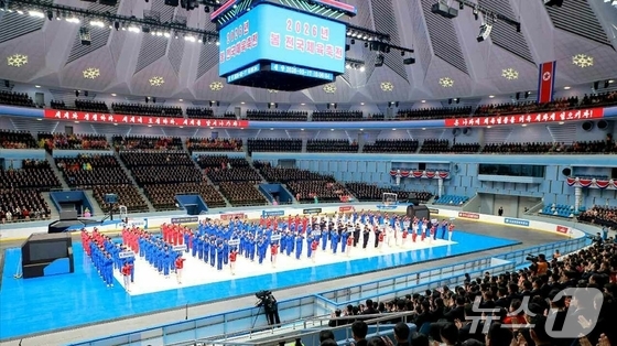 On Wednesday, Rodong Sinmun, the official newspaper of North Korea’s Workers’ Party, reported that the 2026 Spring National Sports Festival had opened, noting that the festival would be divided into professional and mass sports categories, featuring competitions in over 540 events across some 30 sports, including soccer, basketball, volleyball, weightlifting, gymnastics, and taekwondo / Rodong Sinmun