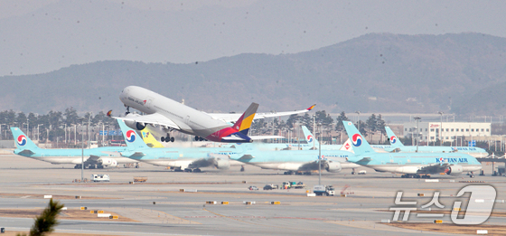 View of the Incheon Airport Apron (Reference photo) / News1