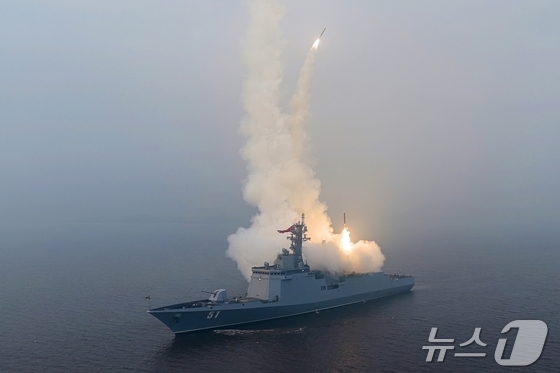 The Rodong Sinmun, the official newspaper of North Korea\'s Workers\' Party, reported on March 5 that Comrade Kim Jong Un observed the test launch of a sea-to-ground strategic cruise missile conducted from a ship on March 4 / Rodong Sinmun