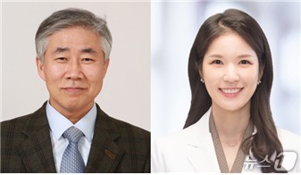 (From left) Professor Baek Seon-ha and Professor Lee Eun-jeong of the Department of Neurosurgery at Seoul National University Hospital / Provided by Seoul National University Hospital