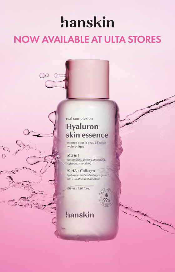 Hanskin said on March 18 it will launch its “Hyaluron Skin Essence” at approximately 1,400 offline stores of Ulta Beauty / Courtesy of Hanskin