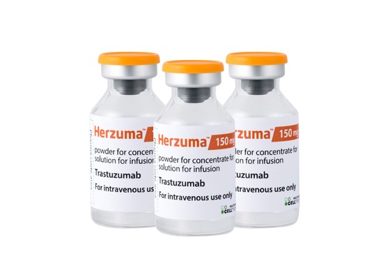 Celltrion\'s anti-cancer drug Herzuma (generic name: trastuzumab) intravenous (IV) formulation (Provided by Celltrion) / News1