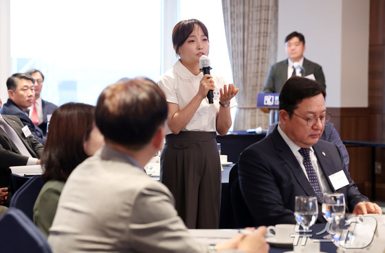 Kim Joo-hee, CEO of Inventage Lab, speaks at the 25th Bio Leaders Club held at the Lotte Hotel in Sogong-dong, Jung-gu, Seoul on June 24, 2025 2025.6.24 / News1