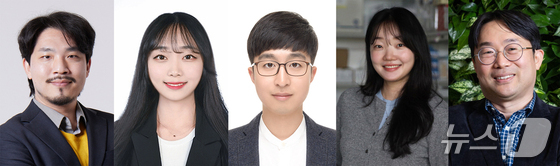 On Wednesday, Professor Son Min-ju of the Department of Physics and the Department of Systems Biology at POSTECH, Professor Hwang Dong-soo of the Department of Environmental Engineering and the Department of Systems Engineering at the Graduate School of Convergence Science and Engineering, and Dr. Hong Yoo-ri of the Max Planck Institute (formerly of the Department of Systems Biology at POSTECH) announced that they have identified a new function of tau, a protein known to cause Alzheimer’s disease. From left: Professor Son Min-jun, Integrated Program student Park Se-rin, Integrated Program student Jeong Jae-hoon, Dr. Hong Yoo-ri of the Max Planck Institute, and Professor Hwang Dong-soo (provided by POSTECH) 2026.3.18 / News1