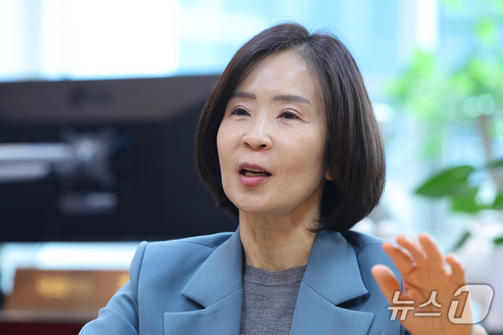 Rep. Choi Soo-jin of the People Power Party is interviewed by News1 at the National Assembly Members\' Office Building in Yeouido, Seoul, on March 4 2026.3.4 / News1