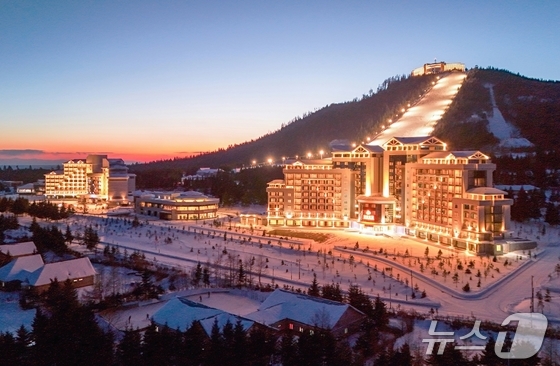 A view of the ski resort in Samjiyon City, which North Korea promotes as a tourist destination / Rodong Sinmun