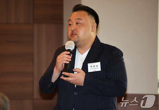 Park Chan-sun, CEO of Txinno Bioscience, is speaking at the 26th Bio Leaders Club event held at the Lotte Hotel in Sogong-dong, Jung-gu, Seoul, on the morning of September 16, 2025 2025.9.16 / News1