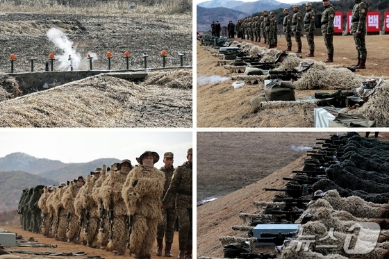 The Rodong Sinmun, the official newspaper of North Korea\'s Workers\' Party, reported on Thursday that Kim Jong Un, the party\'s general secretary, observed a shooting competition by the Capital Defense Corps in observance of Sniper Day (March 3) / Rodong Sinmun