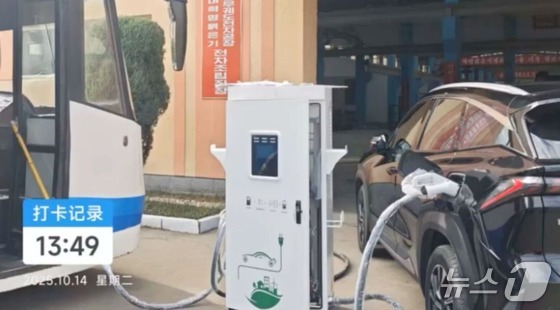 A photo posted on Douyin by a Chinese electric vehicle charger retailer claiming that their products have been exported to North Korea and are being used there / Douyin capture