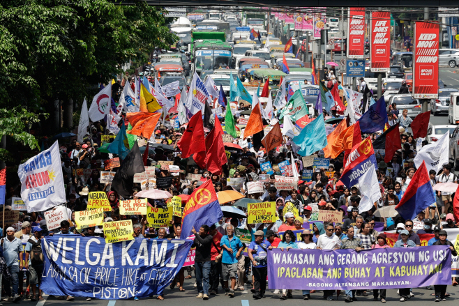 PHILIPPINES PROTEST <YONHAP NO-6205> (EPA)
