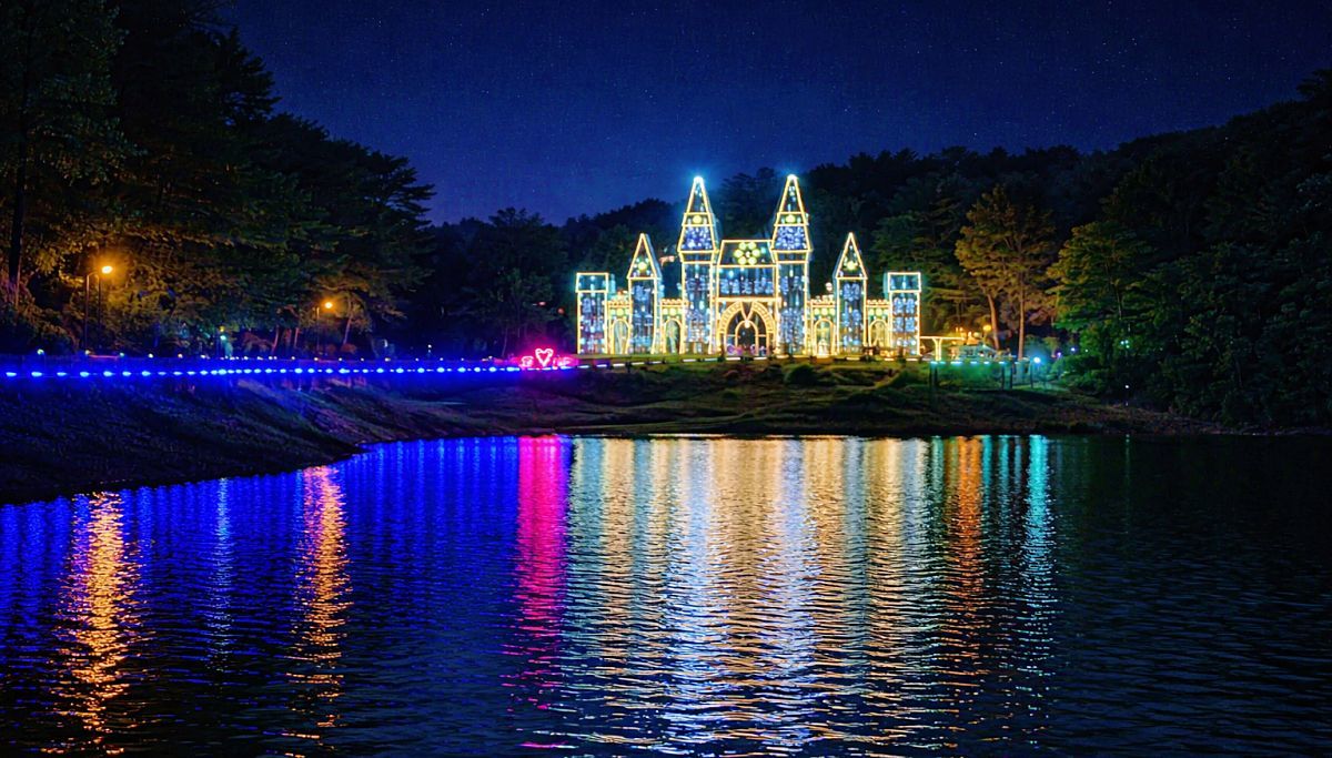 &nbsp;    Biryongdam Reservoir at night. This illustrative image was created with AI to help readers and may differ slightly from the actual scene.