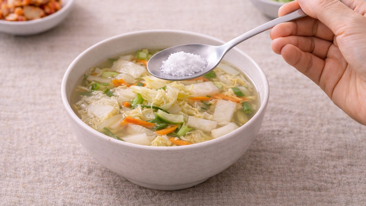 Adding New Sugar to the water kimchi / AI image based on the article