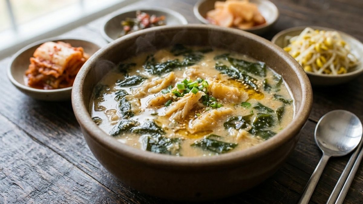 Dried-pollock miyeokguk (AI-generated)