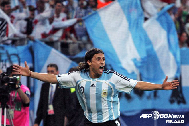 Hernan Crespo, who led Argentina\'s attack during his playing days. Photo=AFPBBNews=News1