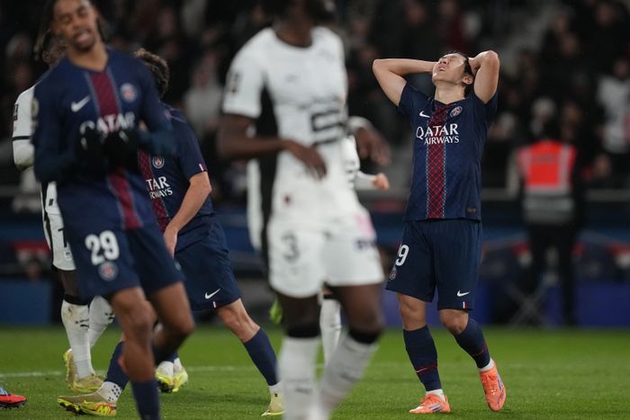 아쉽게 득점이 무산된 이강인. ⓒ AP=뉴시스