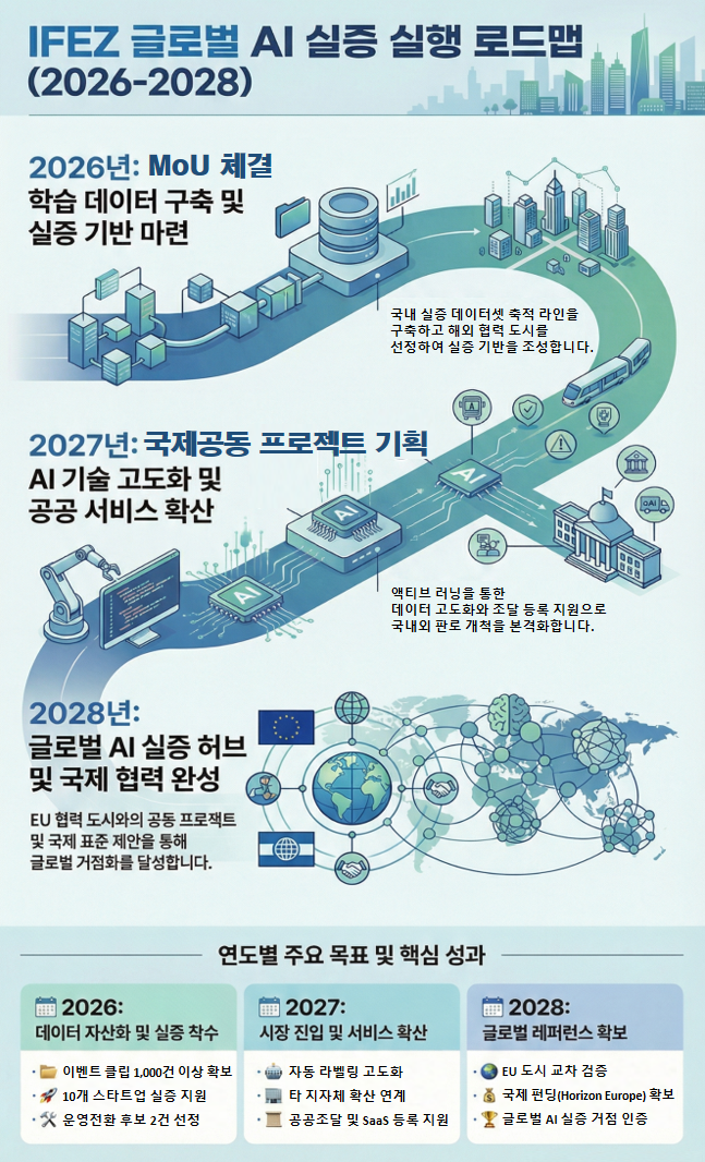 인천경제자유구역청 EU AI 실증 실행 로드맵ⓒ 인천경제자유구역청 제공