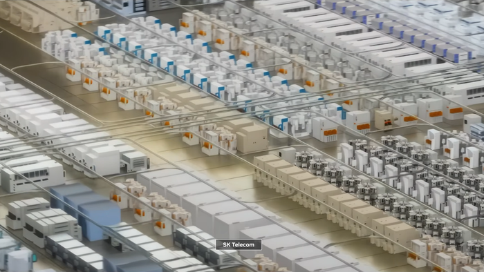 GTC 2026 기조연설 영상에 나온 SKT 디지틀 트윈의 모습.엔비디아 공식 유튜브 캡처