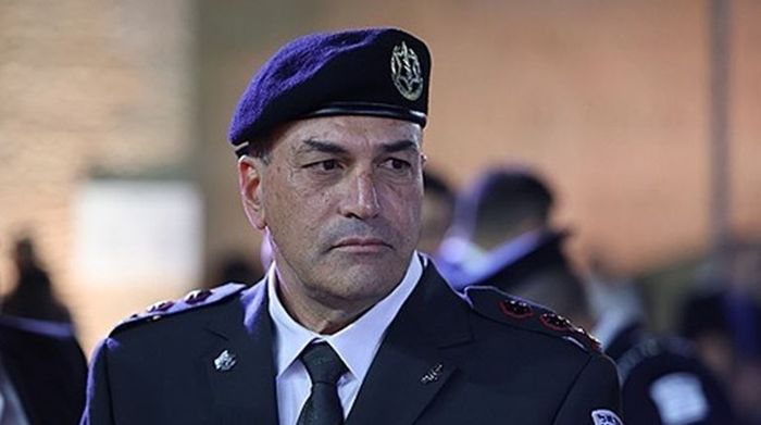 에얄 자미르 이스라엘군 참모총장이 2025년 4월 23일 이스라엘 예루살렘의 야드 바셈 홀로코스트 기념관에서 열린 이스라엘 홀로코스트 순교자 및 영웅 추모의 날 공식 개막식에 참석하고 있다. ⓒ EPA/연합뉴스