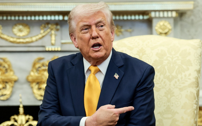 도널드 트럼프 미국 대통령이 19일 워싱턴DC 백악관에서 기자회견하고 있다. ⓒ로이터/연합뉴스