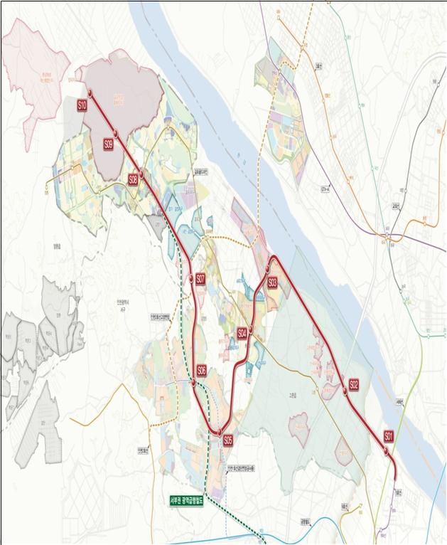 서울지하철 5호선 김포·검다 연장선 노선도 ⓒ 김포시 제공