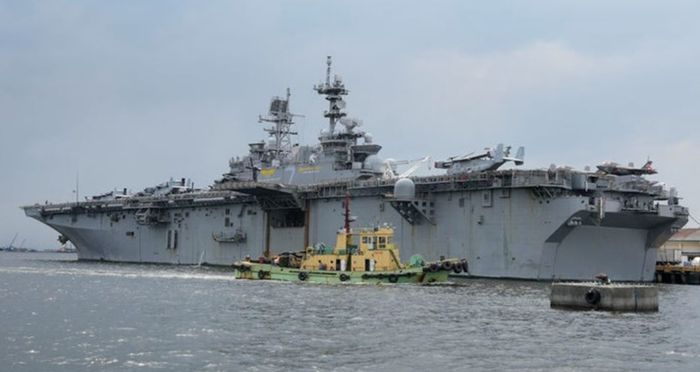 미 해군 강습상륙함 USS 트리폴리함. ⓒ AP/뉴시스