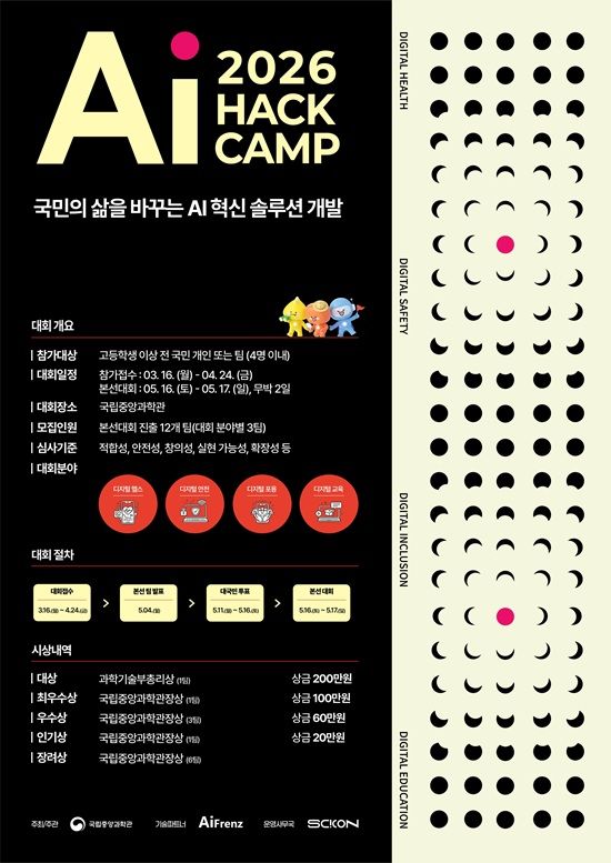 ‘AI Hack Camp 2026’ 포스터. ⓒ국립중앙과학관