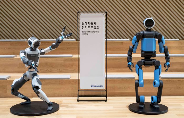 26일 현대차 서울 양재동 본사에서 열린 제58기 주주총회장에 아틀라스가 전시돼있다. ⓒ현대자동차