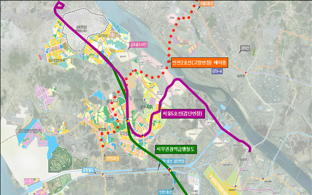 수도권 서북부 철도망 추진 현황(예비타당성조사 및 신청 기준)ⓒ인천시 제공