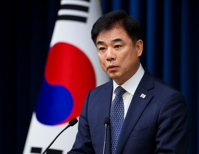 김병욱 청와대 전 정무비서관이 지난 5일 서울 용산 대통령실 청사에서 이재명 대통령과 여야 대표 회동 관련 브리핑을 하고 있다. ⓒ연합뉴스