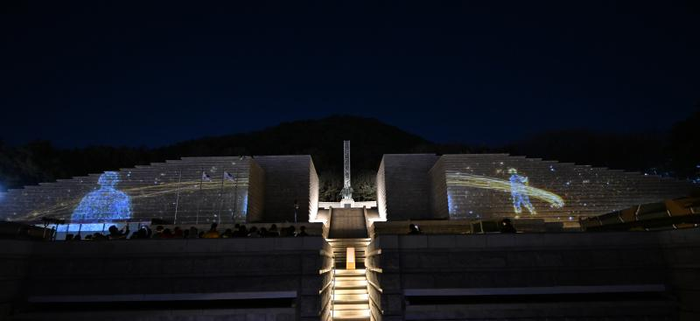 인천시 연수구 옥련동 인처상륙작전기념관 야간경관 모습ⓒ 인천시 제공